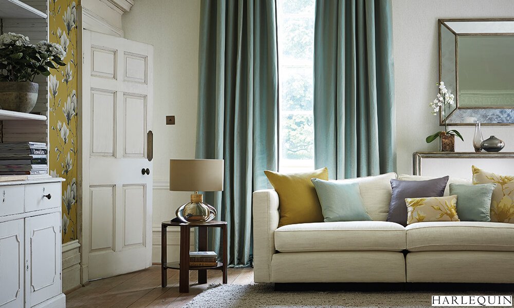 A casual but luxurious-looking colored living room with a lining by Katandra Interiors Busselton.